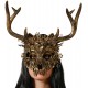 Masque Adulte Squelette de Cerf Doré