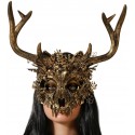 Masque Adulte Squelette de Cerf Doré