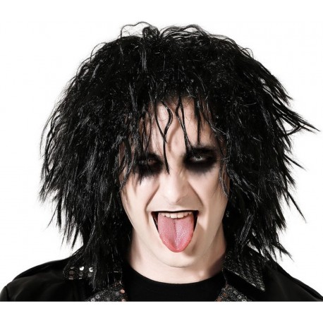 Perruque Noire de Rocker