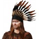 Coiffe Chef Indien à plumes marron
