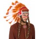 Grande Coiffe Chef Indien plumes Orange