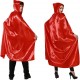 Cape Capuche Longue satin Rouge