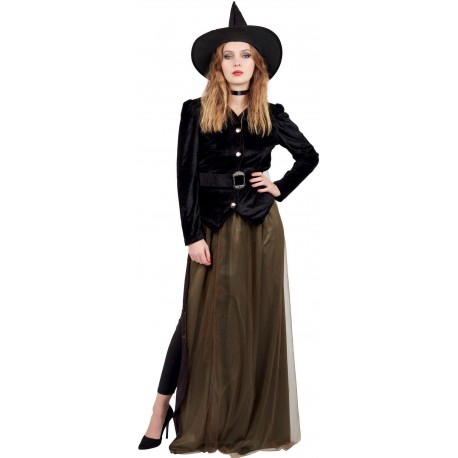 Déguisement Femme Sorcière Noir/vert