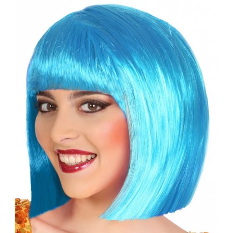 Perruque Carré Bleu
