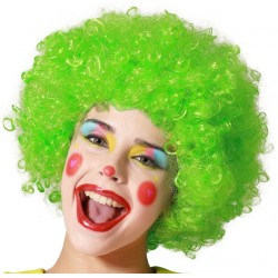 Perruque Afro Clown Vert
