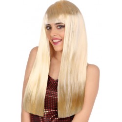 Perruque Longue Blonde avec Frange 60cm