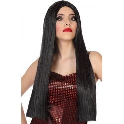 Perruque Longue Noire 60cm