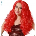 Perruque Longue Rouge ondulé 60cm