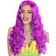 Perruque Longue Violette ondulé 60cm