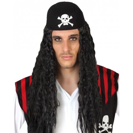 Perruque Noire de Pirate