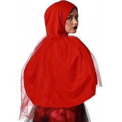 Cape Capuche velours Rouge