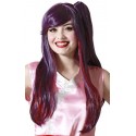 Perruque Femme Manga Violet/Rouge