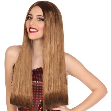 Perruque Femme Longue Chatain 60cm