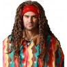 Perruque Chatain Hippie Adulte