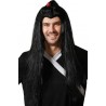 Perruque Noire Homme Samourai