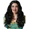 Perruque Noire Femme Princesse Médiévale