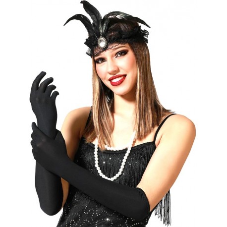 Gants Noir Longs 40cm