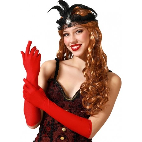 Gants Rouge Longs 40cm