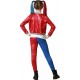 Déguisement Fille Arlequin Quinn Bleu rouge