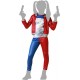 Déguisement Fille Arlequin Quinn Bleu rouge