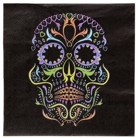 20 Serviettes Crane Halloween