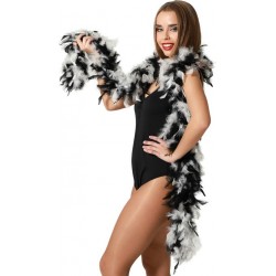 Boa Plumes Noir et Blanc