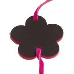 6 Bracelet ARDOISE Fleur rose fuschia