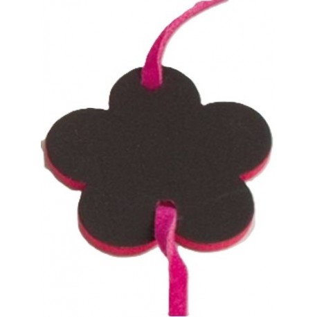 6 Bracelet ARDOISE Fleur rose fuschia