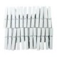 24 Mini Pince à Linge Bois Blanc