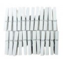 24 Mini Pinces à Linge Blanc