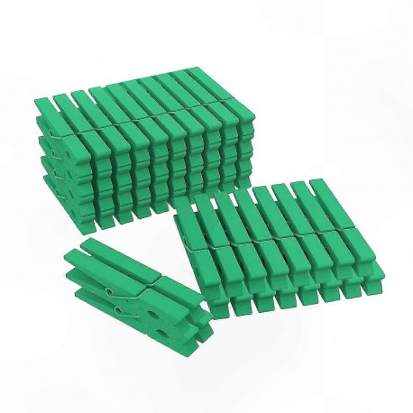 50 Mini PINCES à LINGE en bois vert