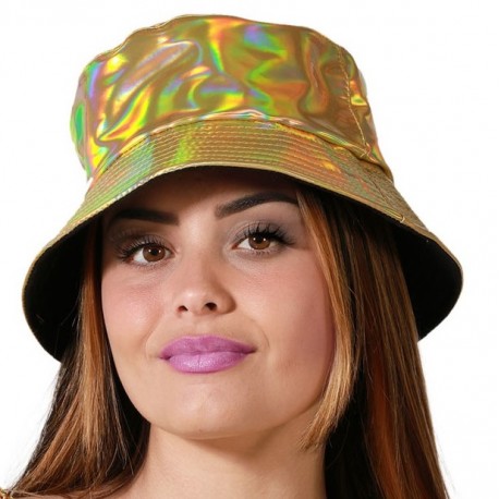 Chapeau Doré de Pêcheur Disco Adulte