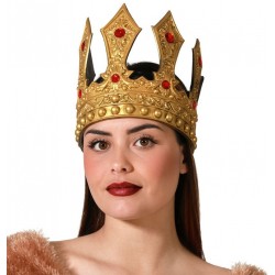 Couronne de Roi ou Reine en Latex Doré