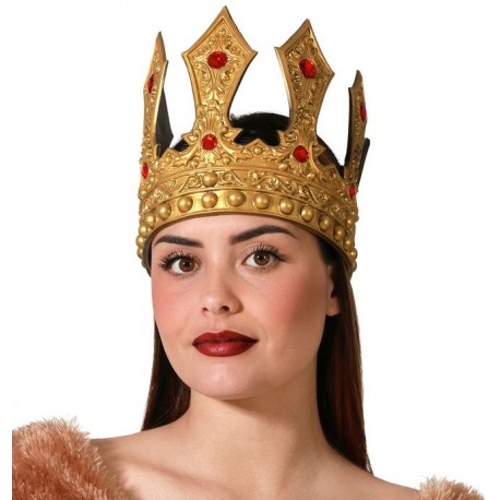 Couronne de Roi ou Reine en Latex Doré