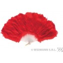 Eventail Plumes Rouge