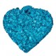 12 COEURS Paillettes TURQUOISE