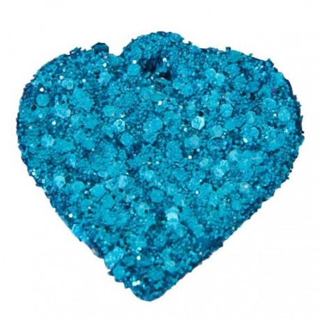 12 COEURS Paillettes TURQUOISE