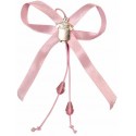 5 Noeuds satin Rose et Médaillon Body