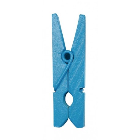50 Mini PINCE à LINGE Bois TURQUOISE