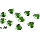 50 Confettis COEUR STRASS Facettes VERT ANIS