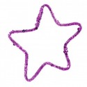 Guirlande 6 grandes Etoiles paillettes Violet