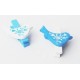 6 Pince à Linge Oiseau Turquoise