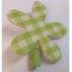 6 Pince à Linge Fleur Vichy Vert Anis