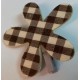 6 Pince à Linge Fleur Vichy Chocolat