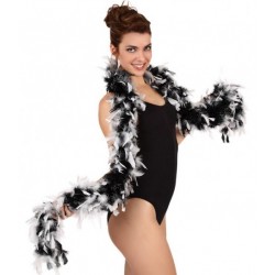 Boa Plumes Noir et Blanc