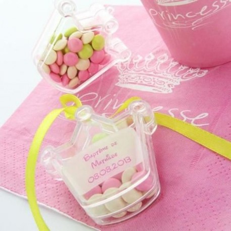 3 Boites Couronne Princesse Transparent