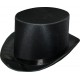 Chapeau Haut de Forme Noir en Satin