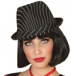 Chapeau de Gangster Noir/Blanc