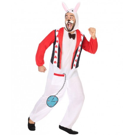 EraSpooky Costume de lapin adulte pour homme - Mascotte de lapin blanc :  : Mode