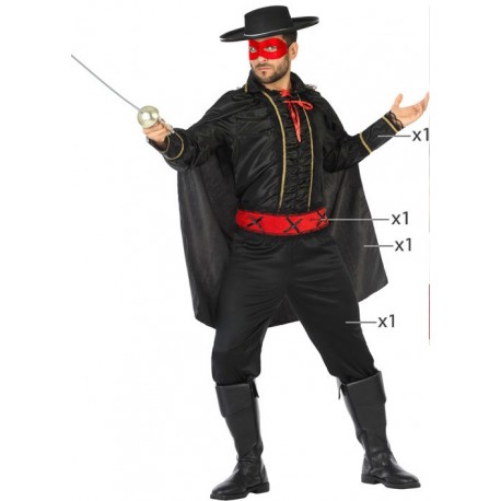 Déguisement Homme Zorro Bandit Masqué
